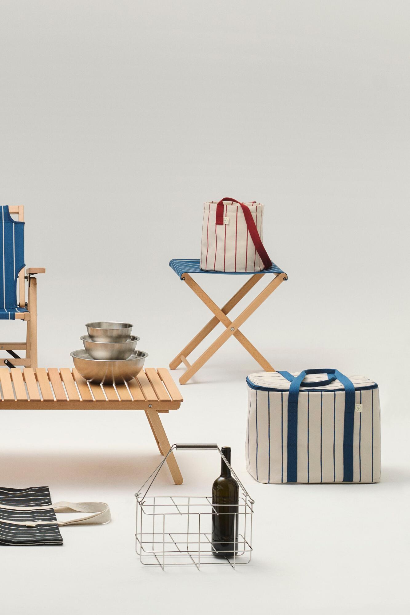 x Jasper Morrison flasketaske - Beige with red stripe