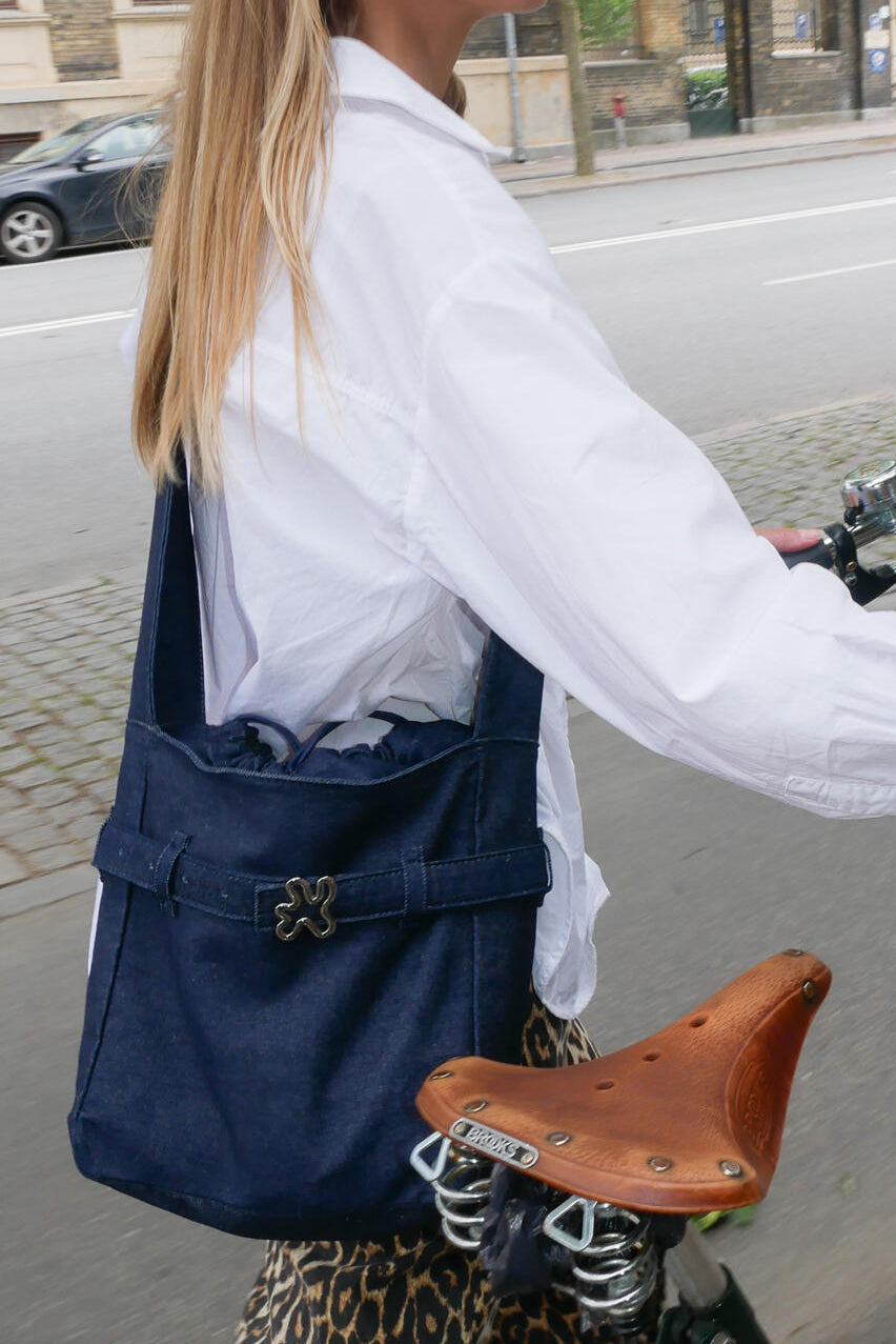 DENIM crossbody taske - blå