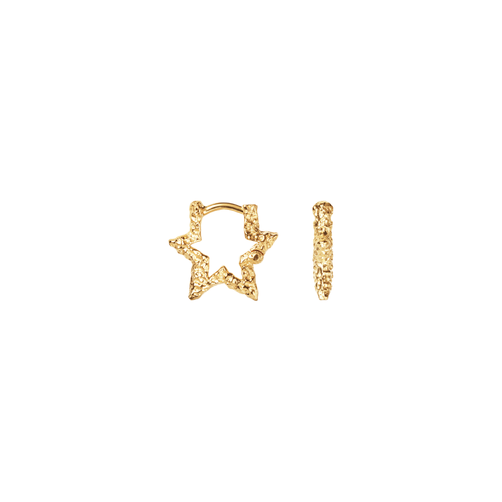 Mini Stars Sparkly hoops – forgyldt