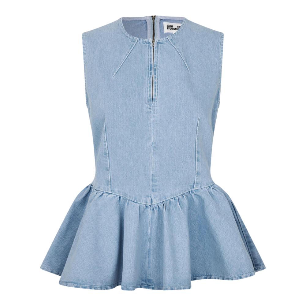Merja denimtop - Light Denim Rinse
