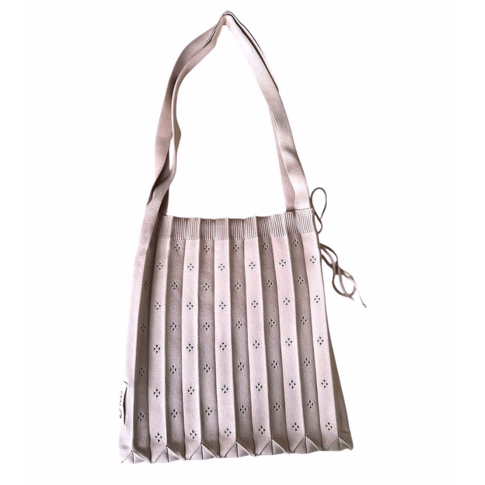 Fleur strikket taske - Oyster Pink