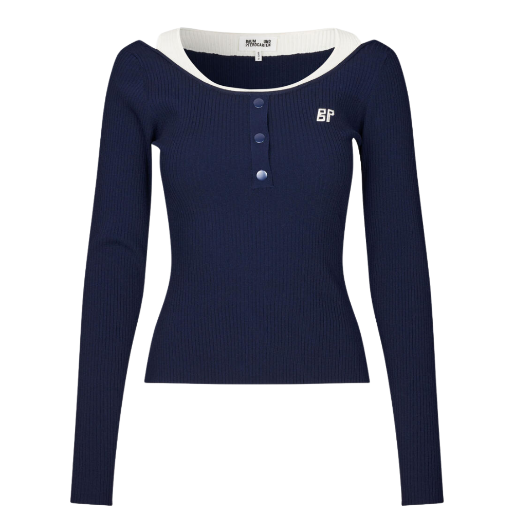 Clary langærmet t-shirt - Baritone Blue