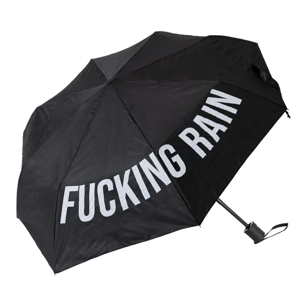 Fucking Rain foldbar paraply - sort