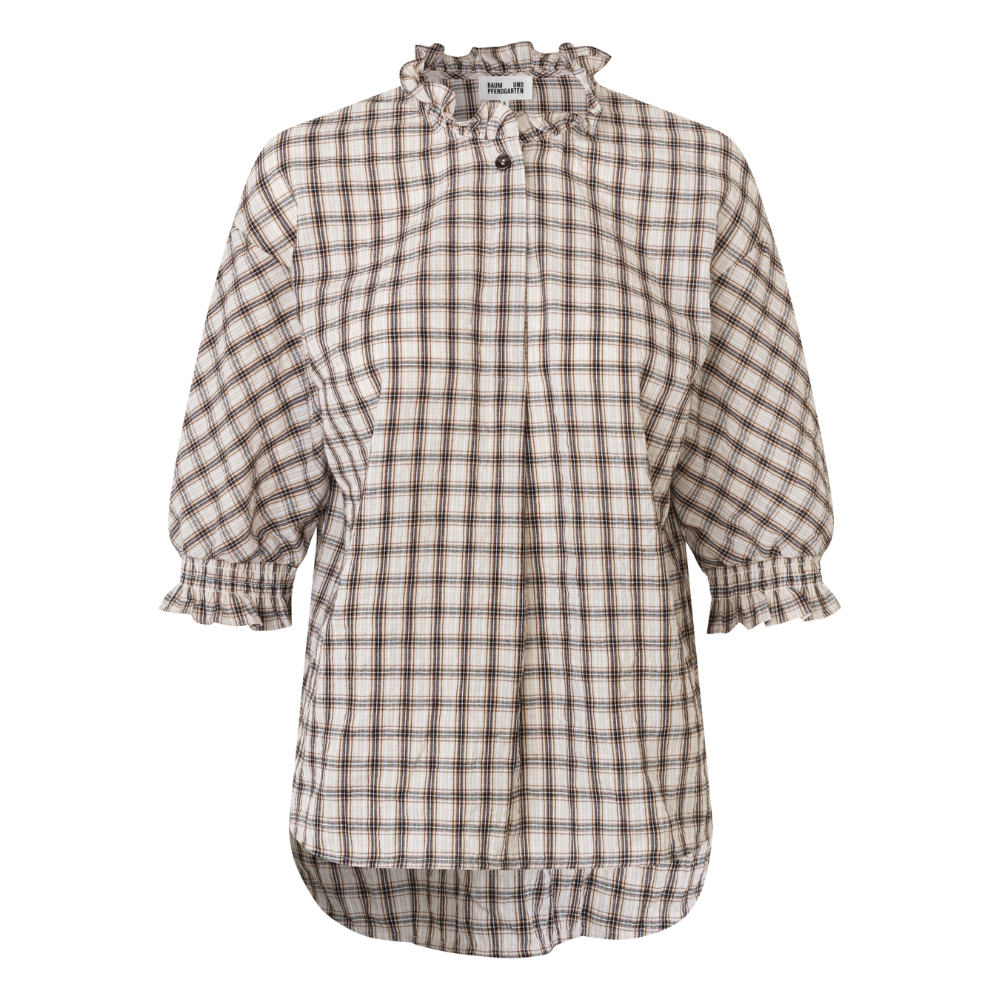 Margit bluse - Creme Mini Check