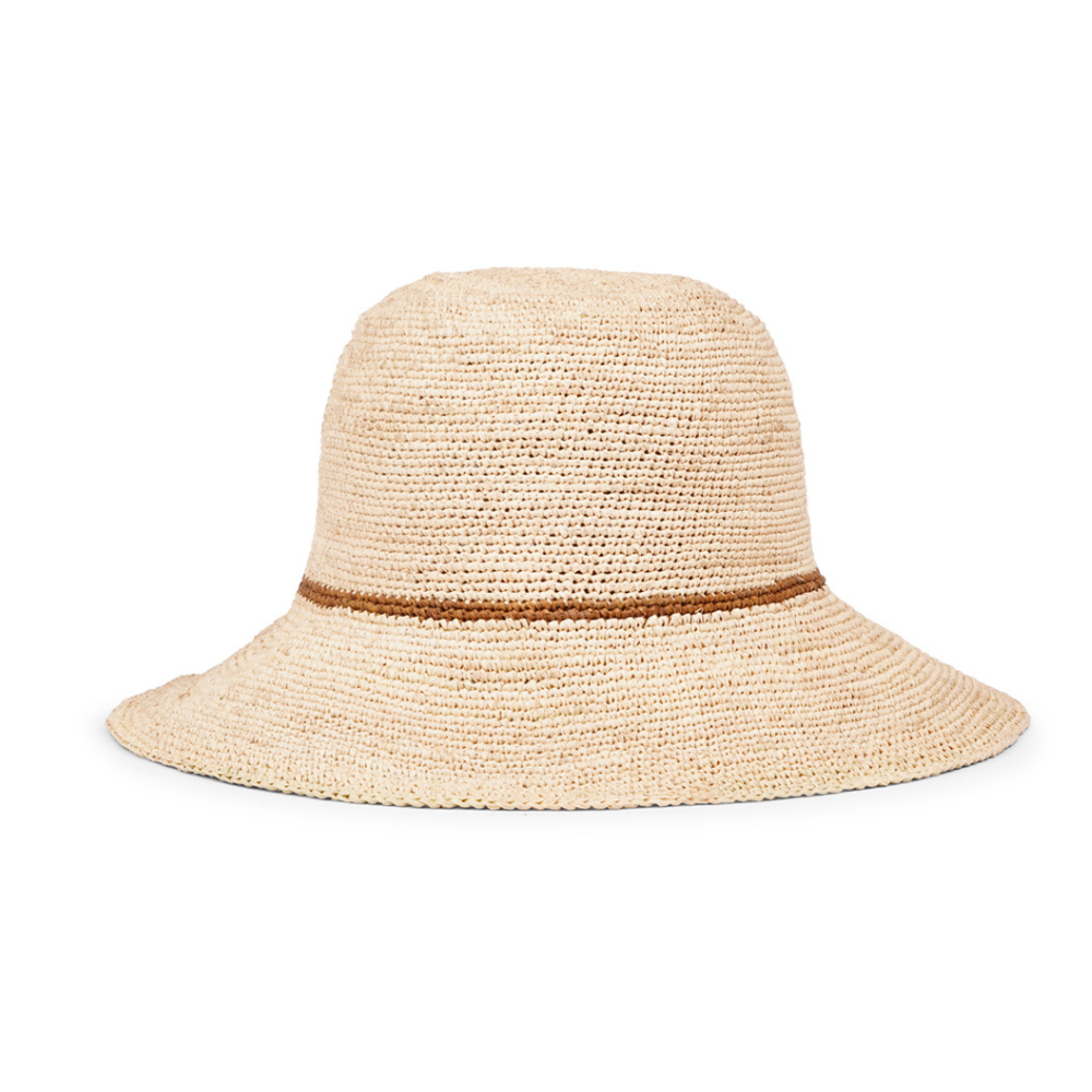 Meucci Raffia solhat - Cinnamon Stripe