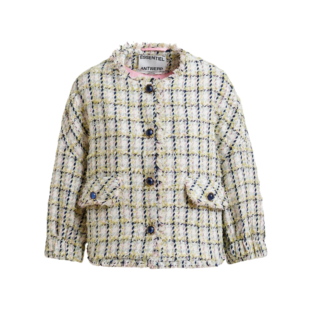 Jayden bouclé jakke - Combo4 Basil Smash