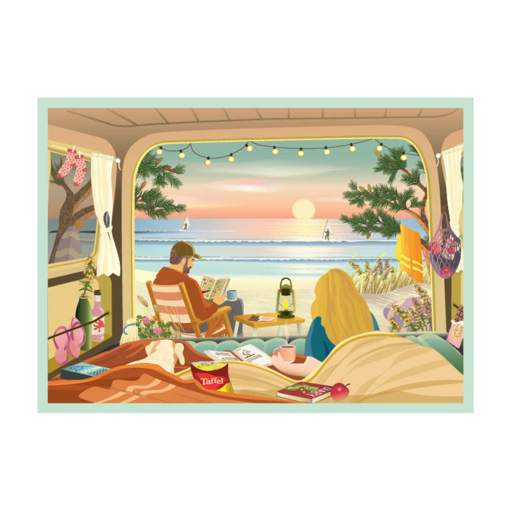 Camper By The Ocean puslespil - 1000 brikker