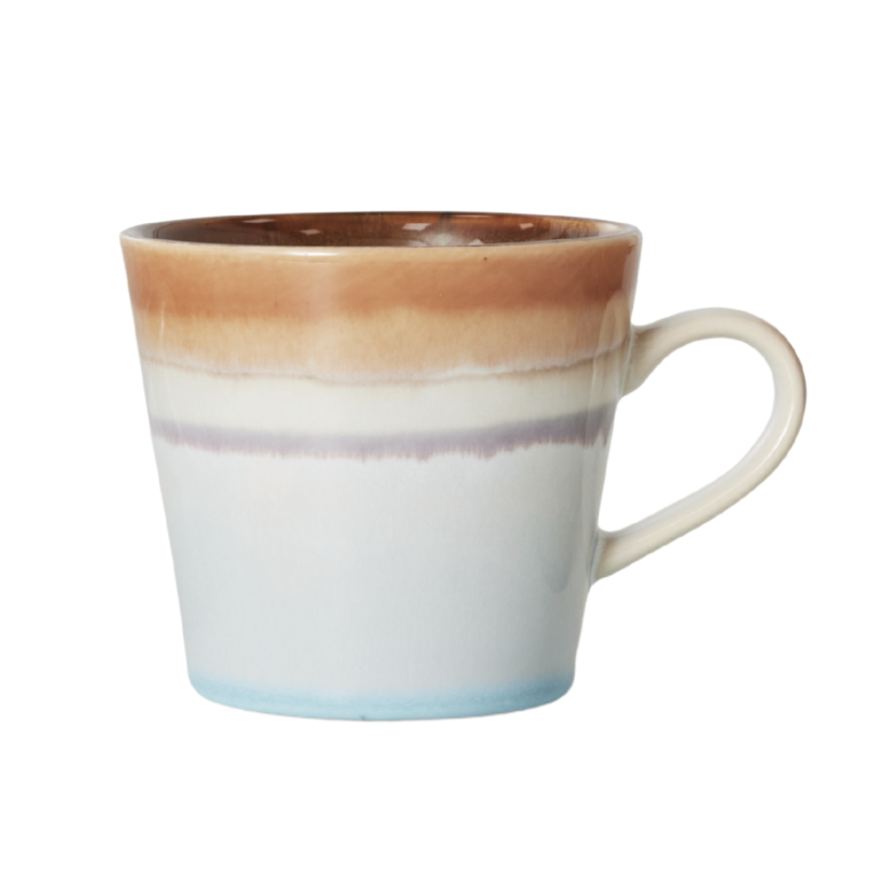 Rock on cappuccino kaffekrus - lysblå/brun