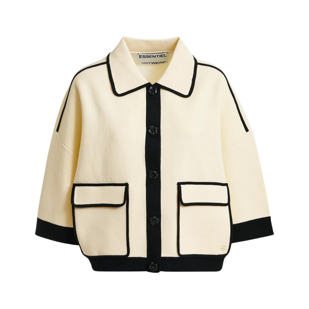 Jugly kortærmet cardigan - Off White OW01