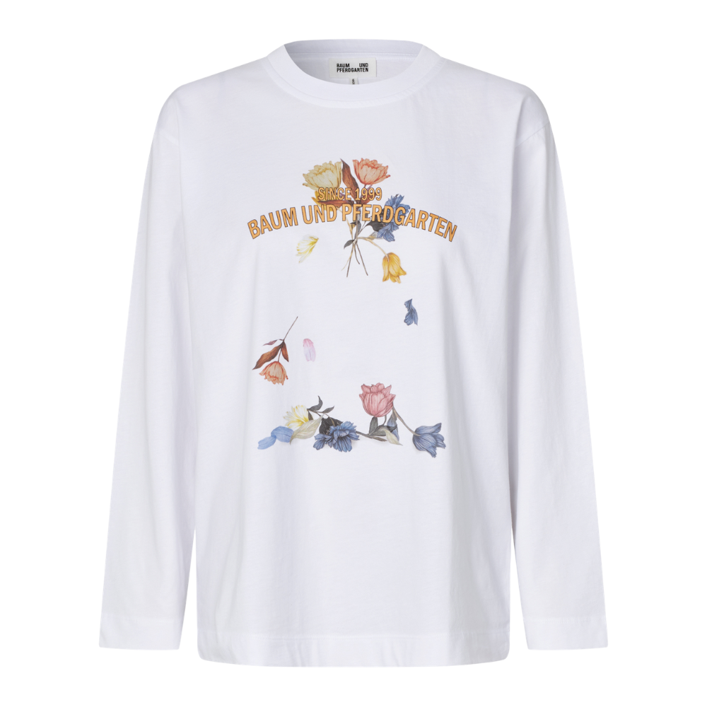 Jeevona langærmet t-shirt - Baum Falling Flowers
