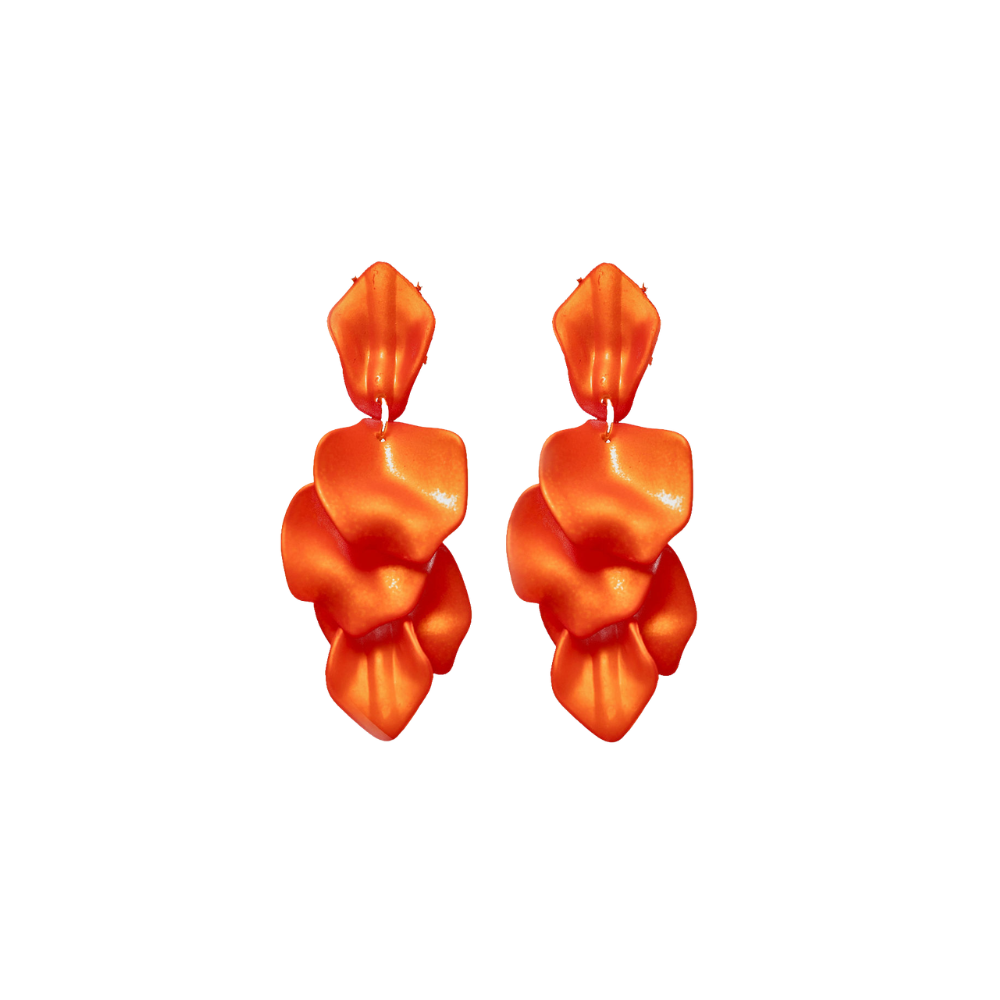 Leaf hængeøreringe - Pearl Orange