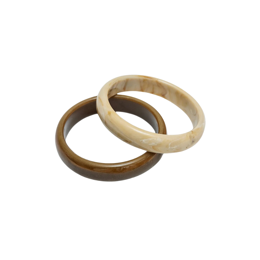 Bangle, Khaki/Beige - 2 stk