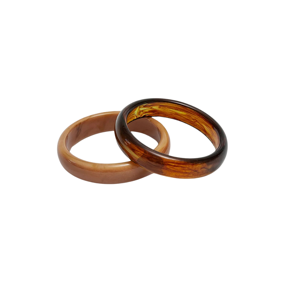 Bangle, Terracotta/Brown - 2 stk