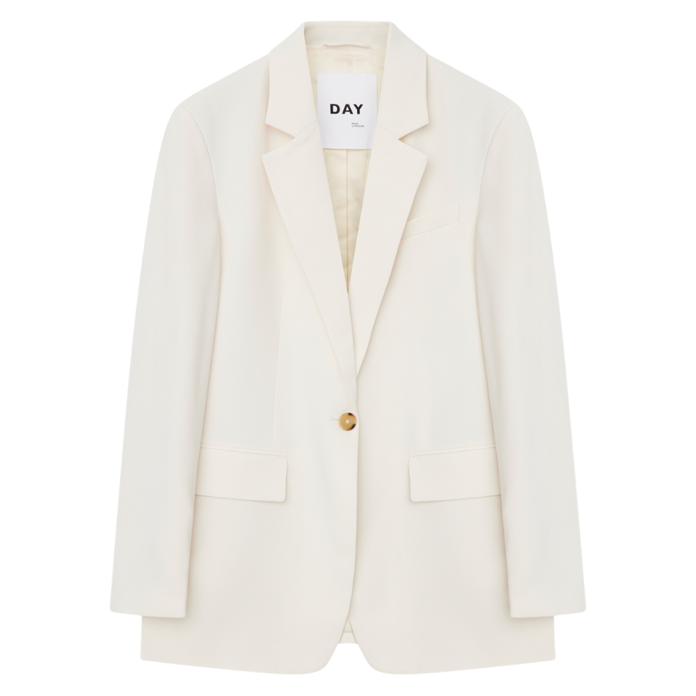 Elton Classic Garbardine blazer - Ivory Shade