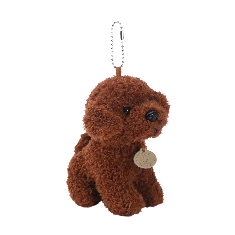 Fluffy Poodle taskevedhæng - Choco