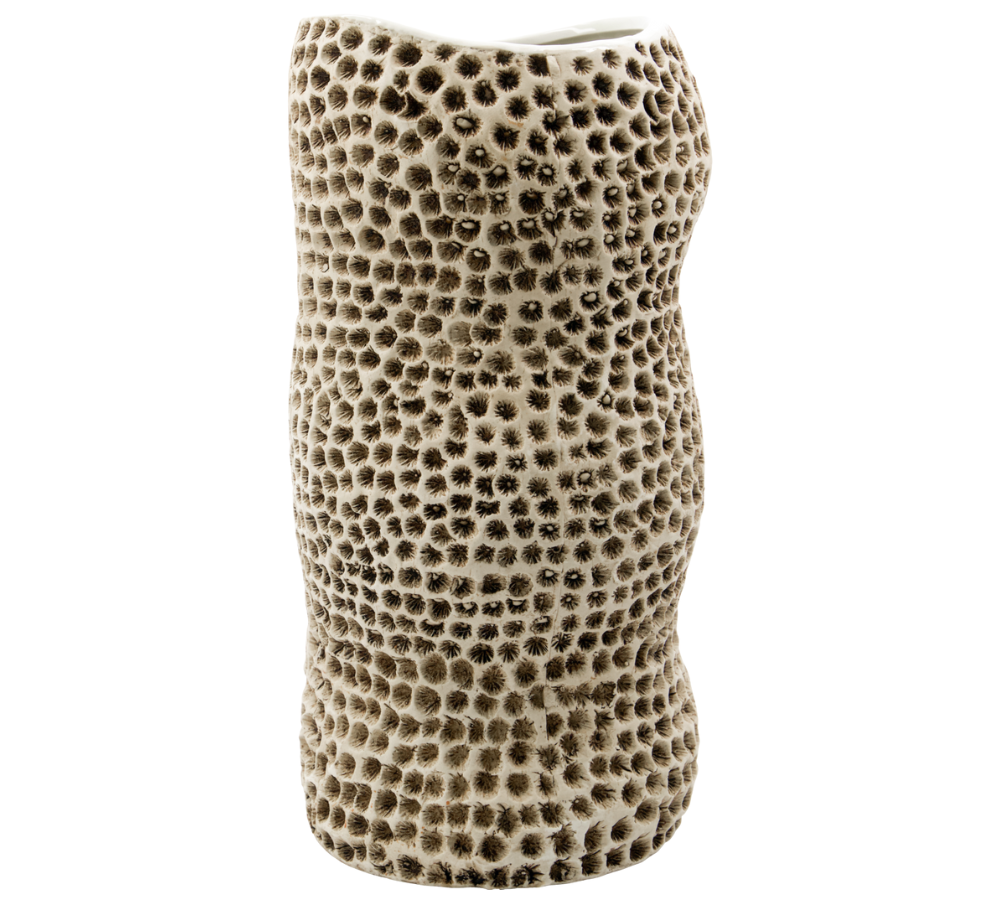 Pan vase, beige - H29 cm
