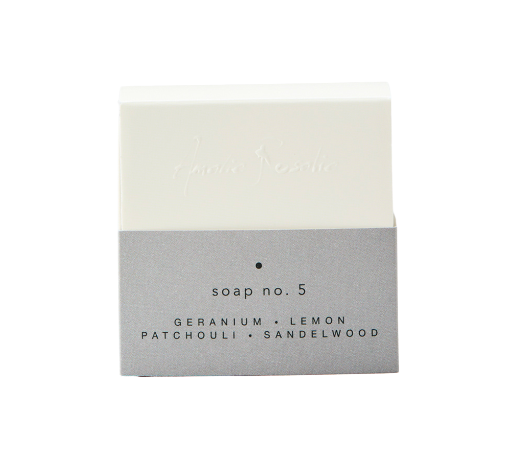 Sæbe No. 5, Geranium/Lemon/Patchouli/Sandelwood - 100g