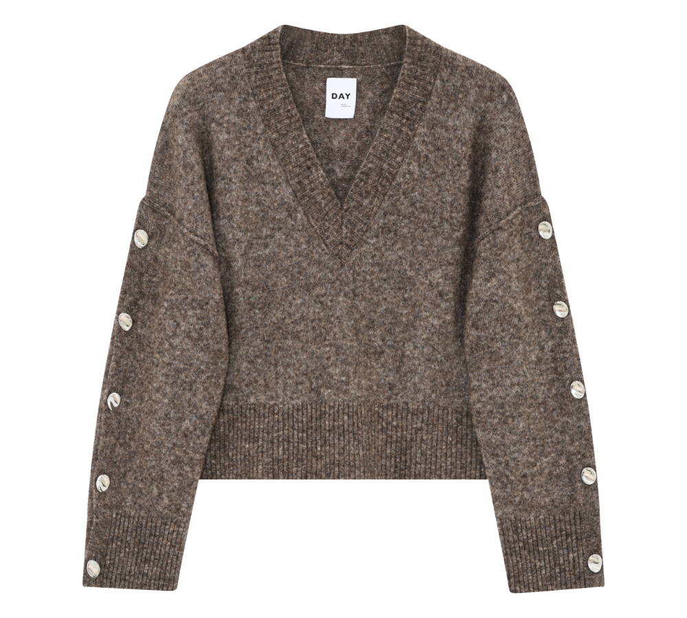 Solange Cozy Days striktrøje - Wren Melange