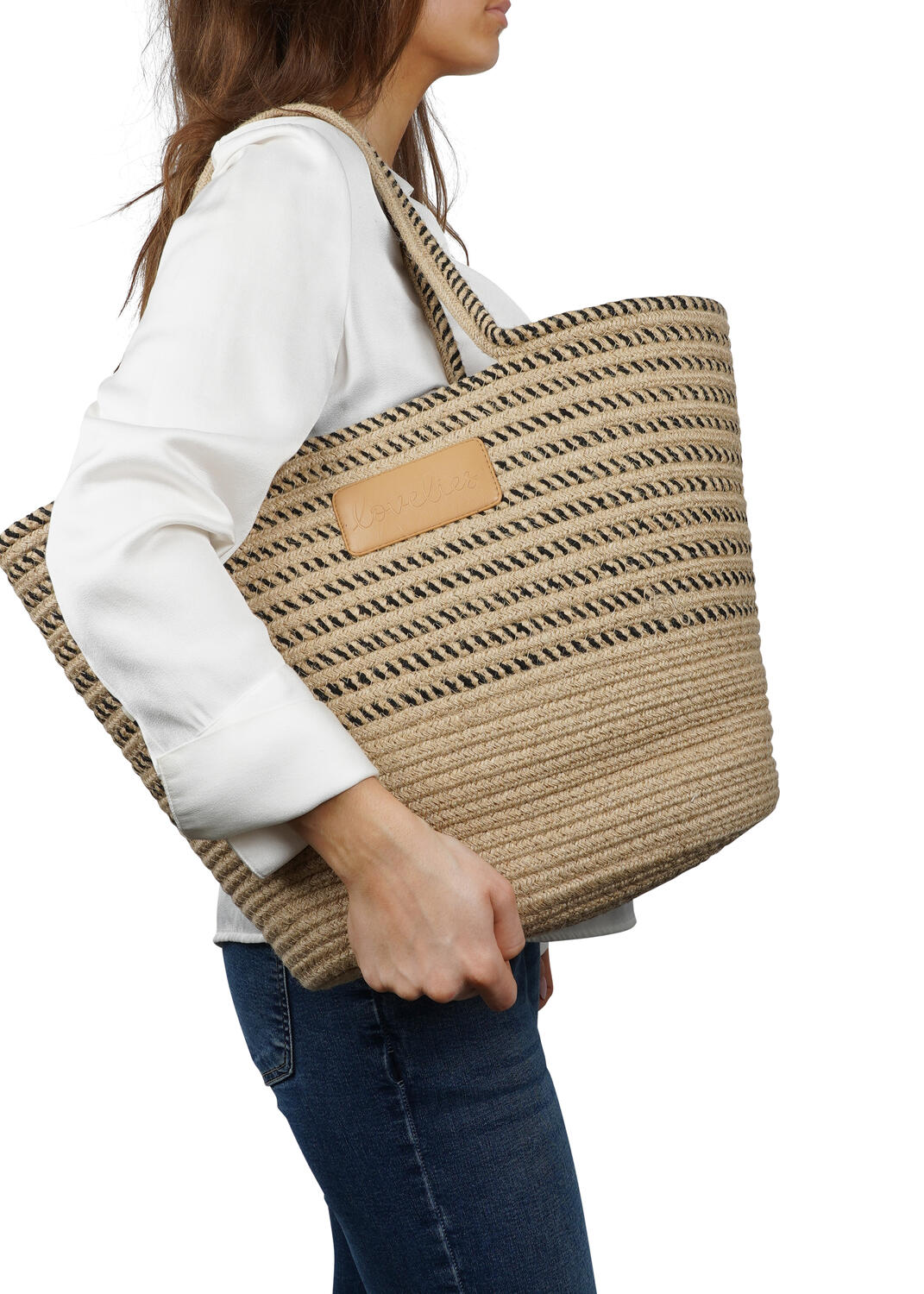 Paraiso strandtaske, stor - Dark Stripe