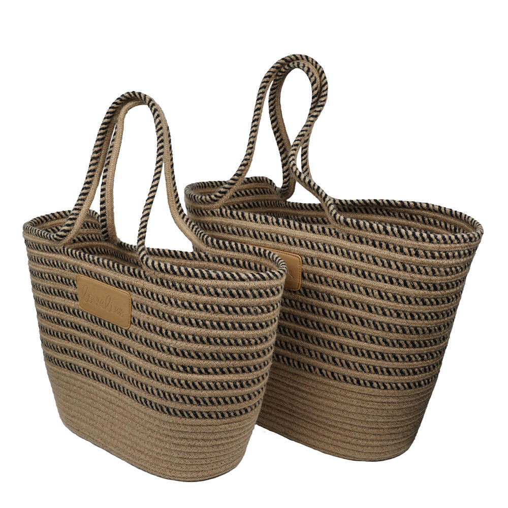 Paraiso strandtaske, stor - Dark Stripe