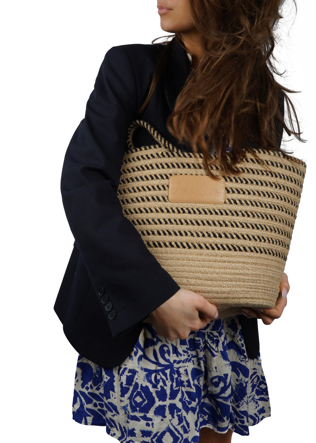 Paraiso strandtaske, mellem - Dark Stripe
