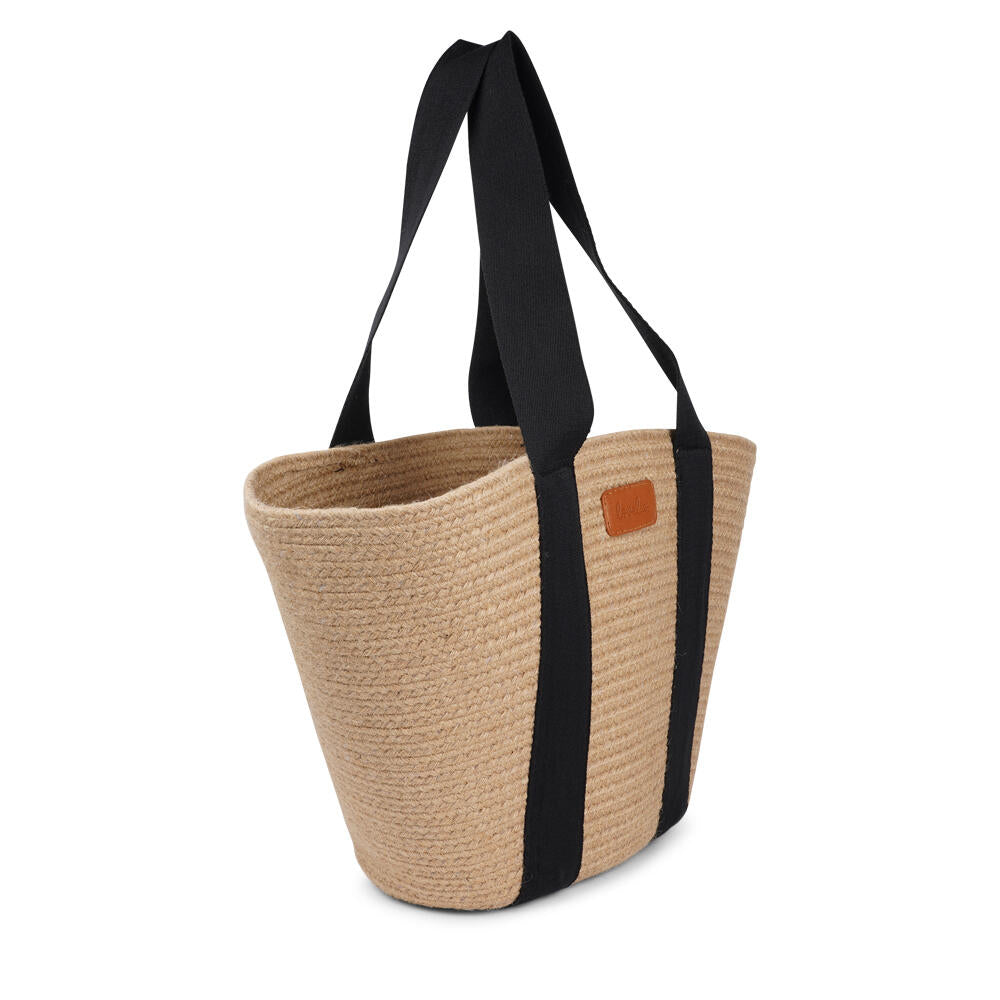 Peppino jute taske - Black/Jute