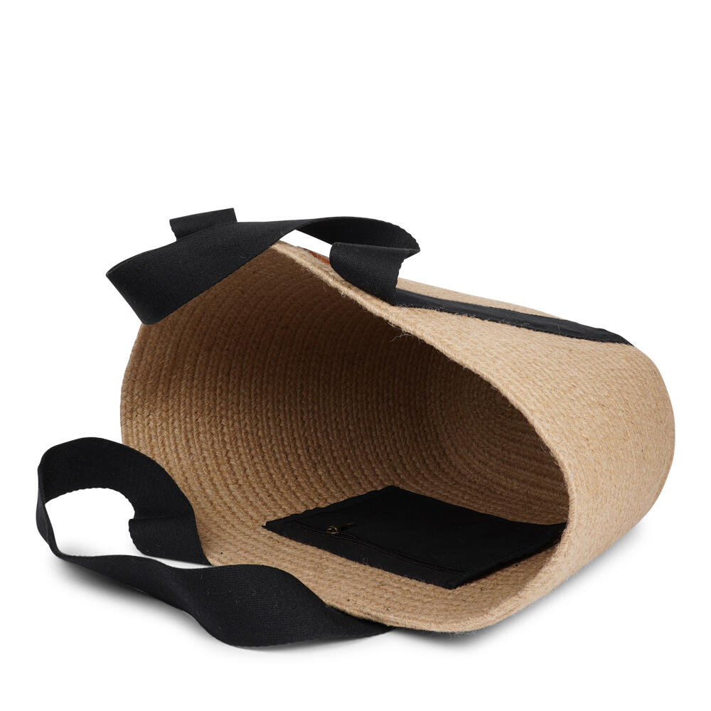 Peppino jute taske - Black/Jute