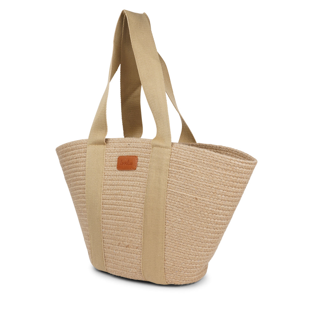 Peppino Jute taske - Croissant/Jute