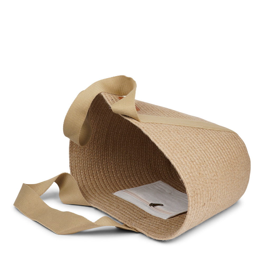 Peppino Jute taske - Croissant/Jute