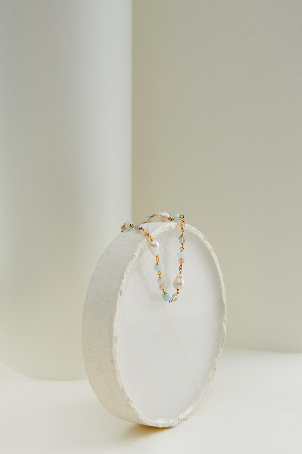 Mellow Blue armbånd - forgyldt