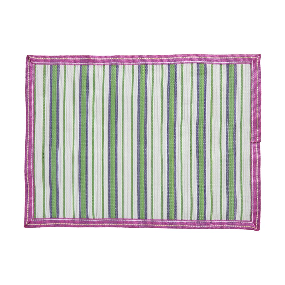 Recycled dækkeserviet - grøn/lilla