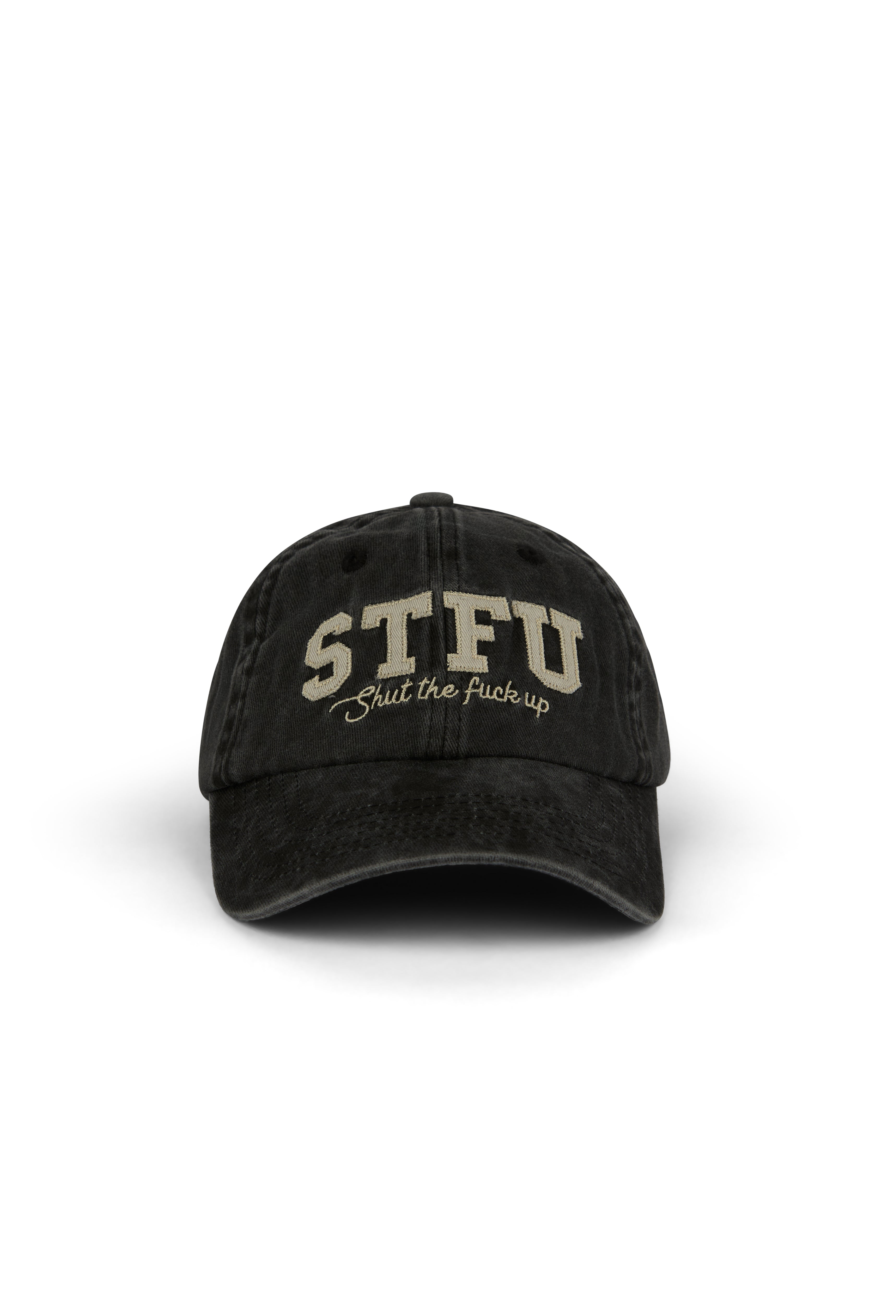 STFU kasket - Washed Black