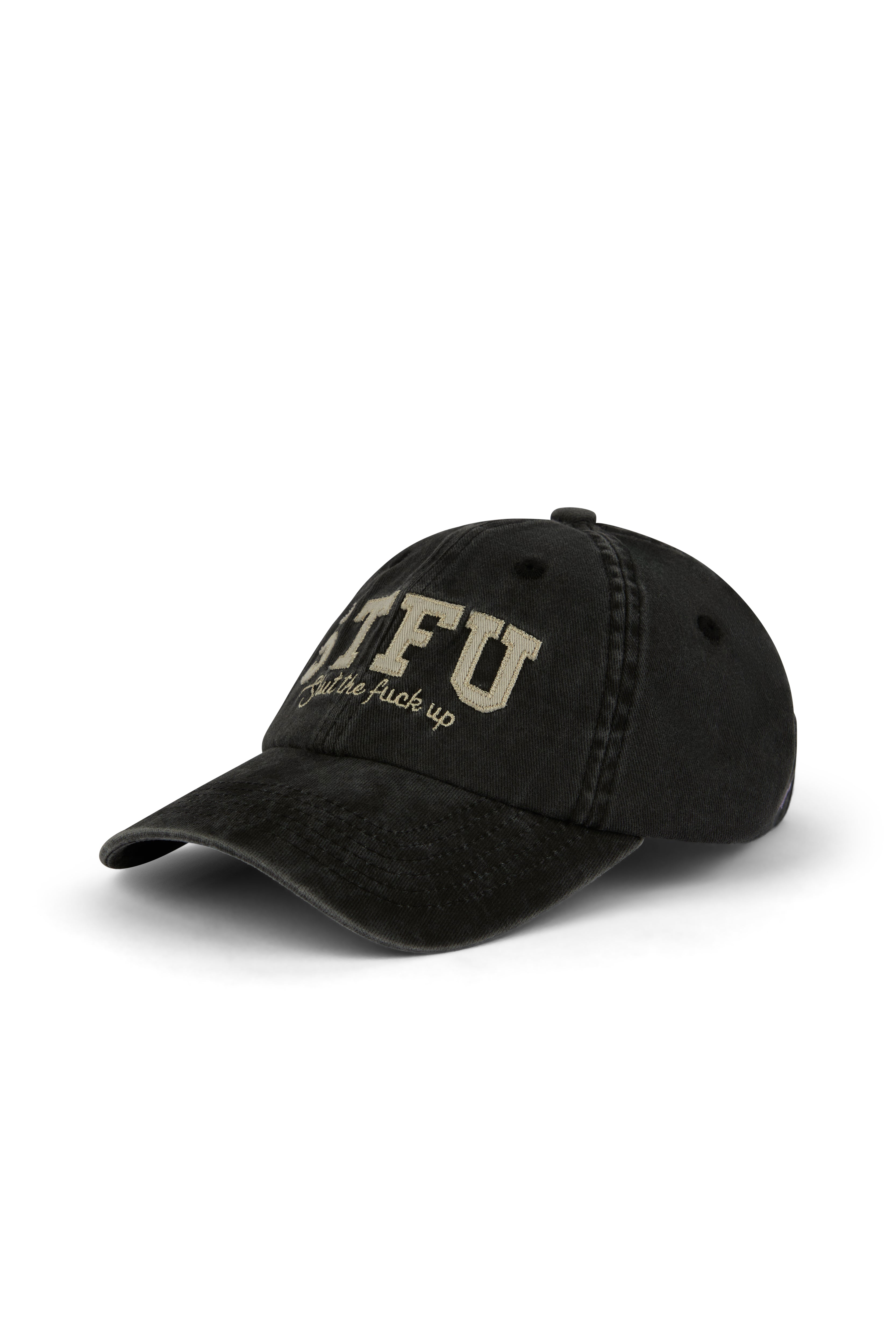 STFU kasket - Washed Black