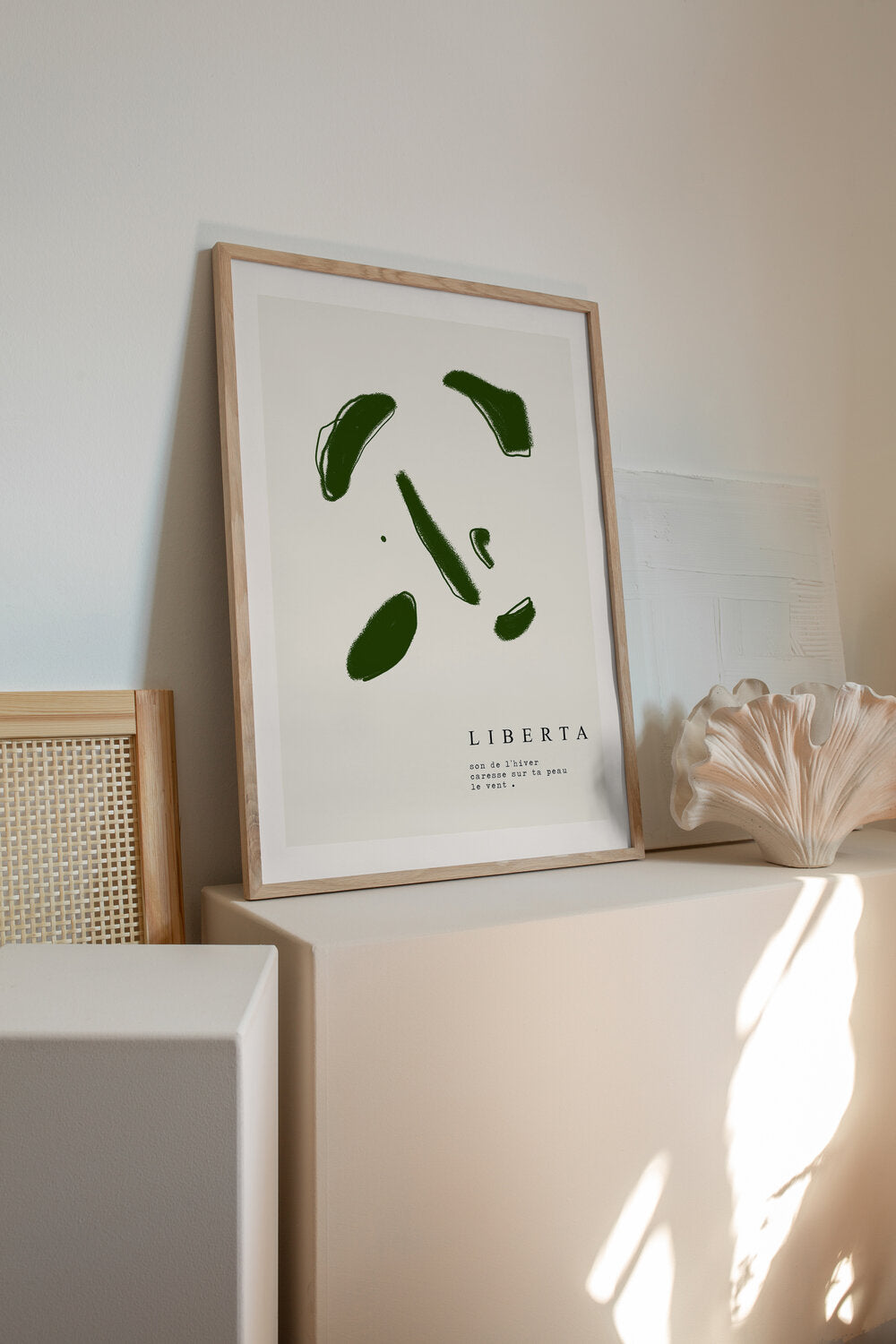 Sophie M. Lucie Liberta plakat, beige/grøn - 50x70 cm