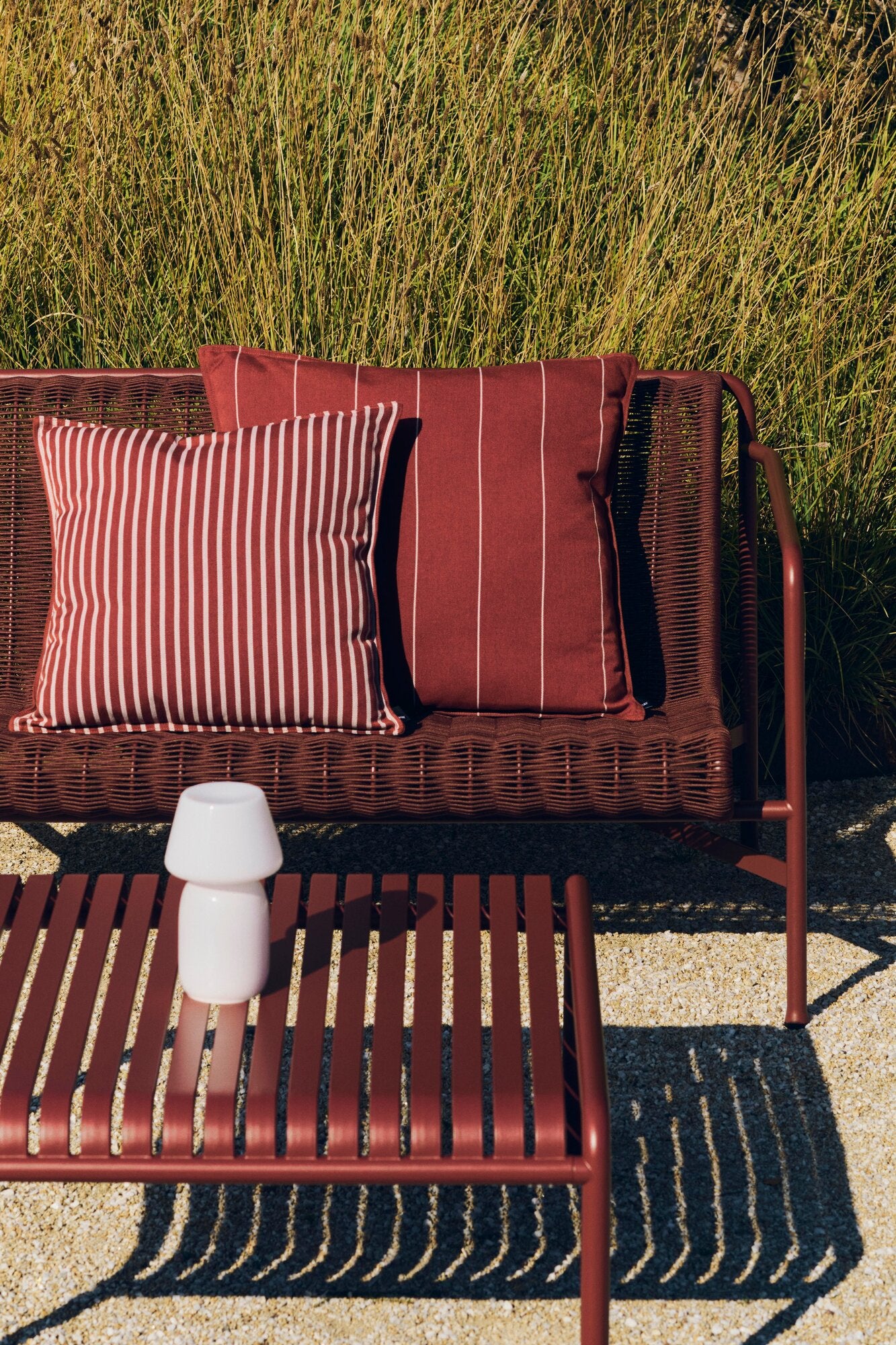 Terrazza pudebetræk, 50x50 cm - Terracotta Bold Stripe