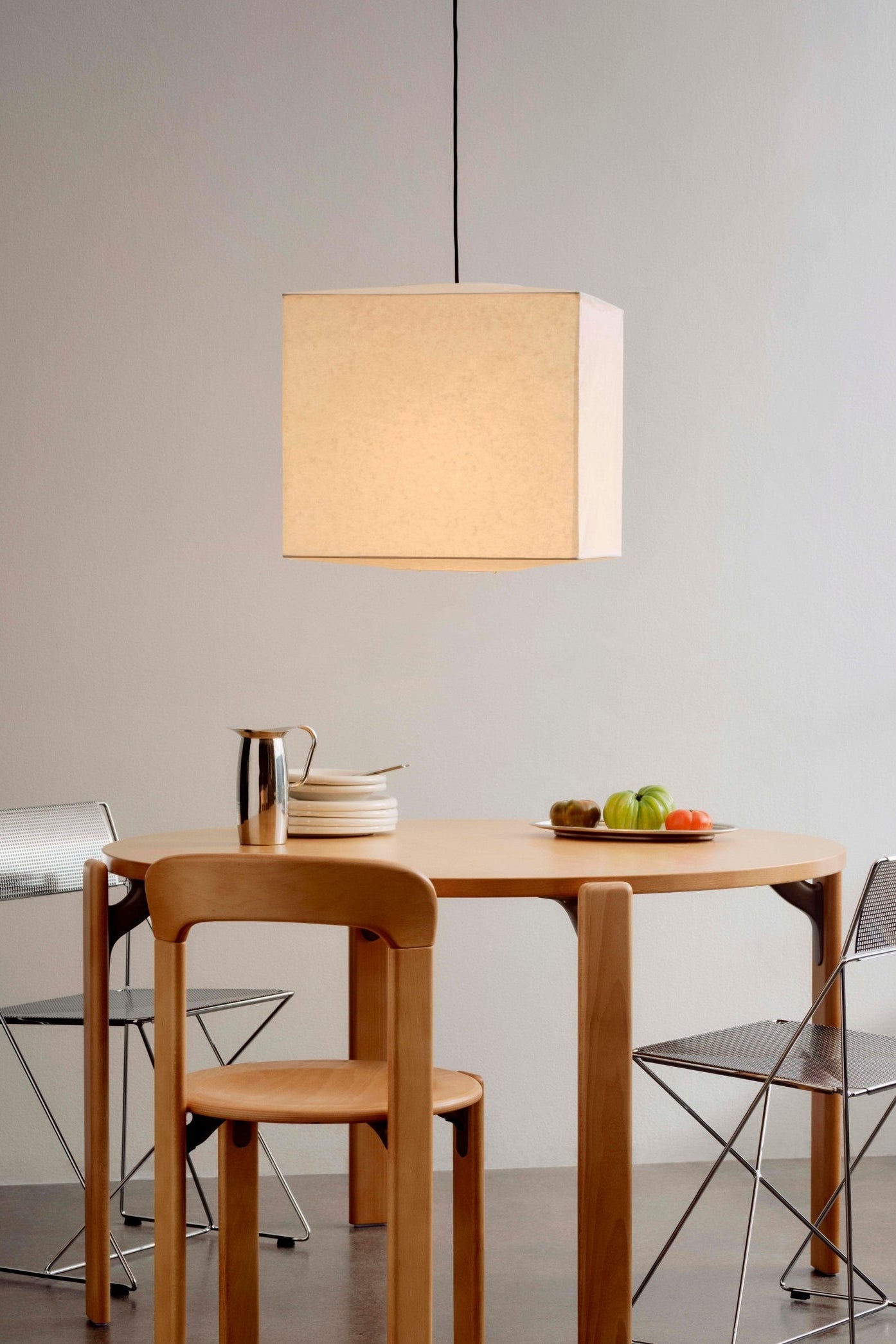 Cube rispapirlampeskærm – Classic White