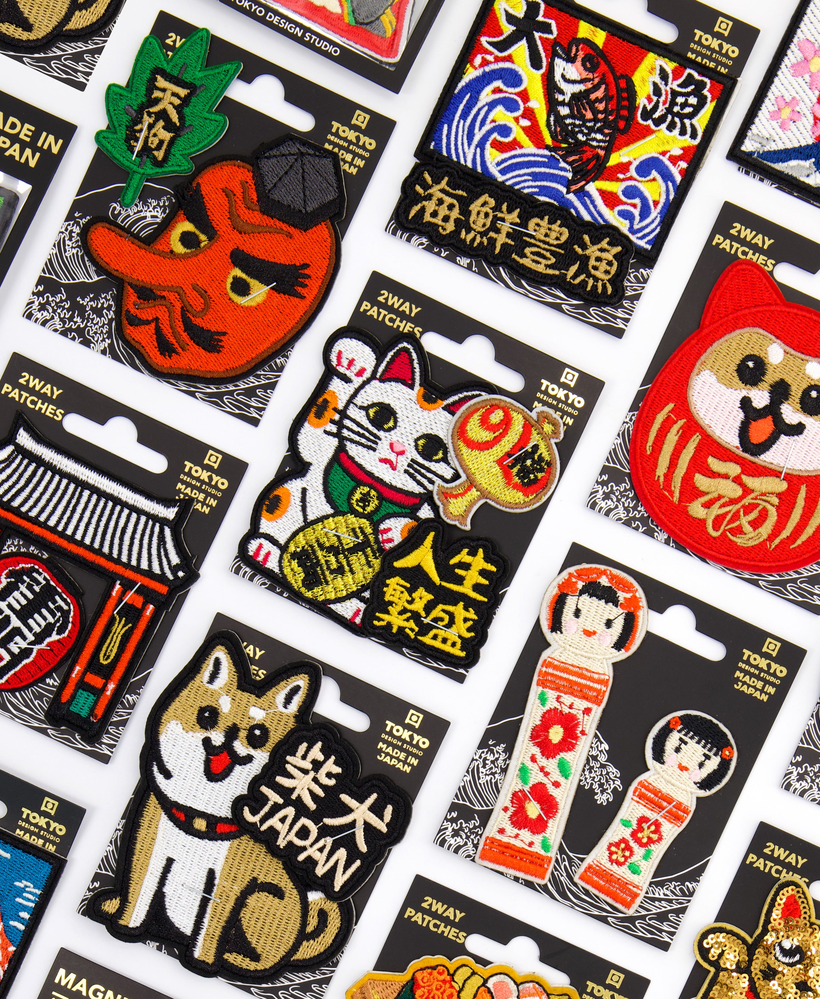 Lucky Cat 2Way patches - Multicolor