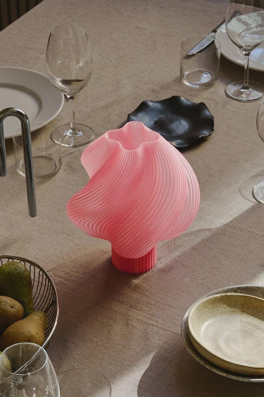 Soft Serve trådløs lampe, H23 cm - Peach