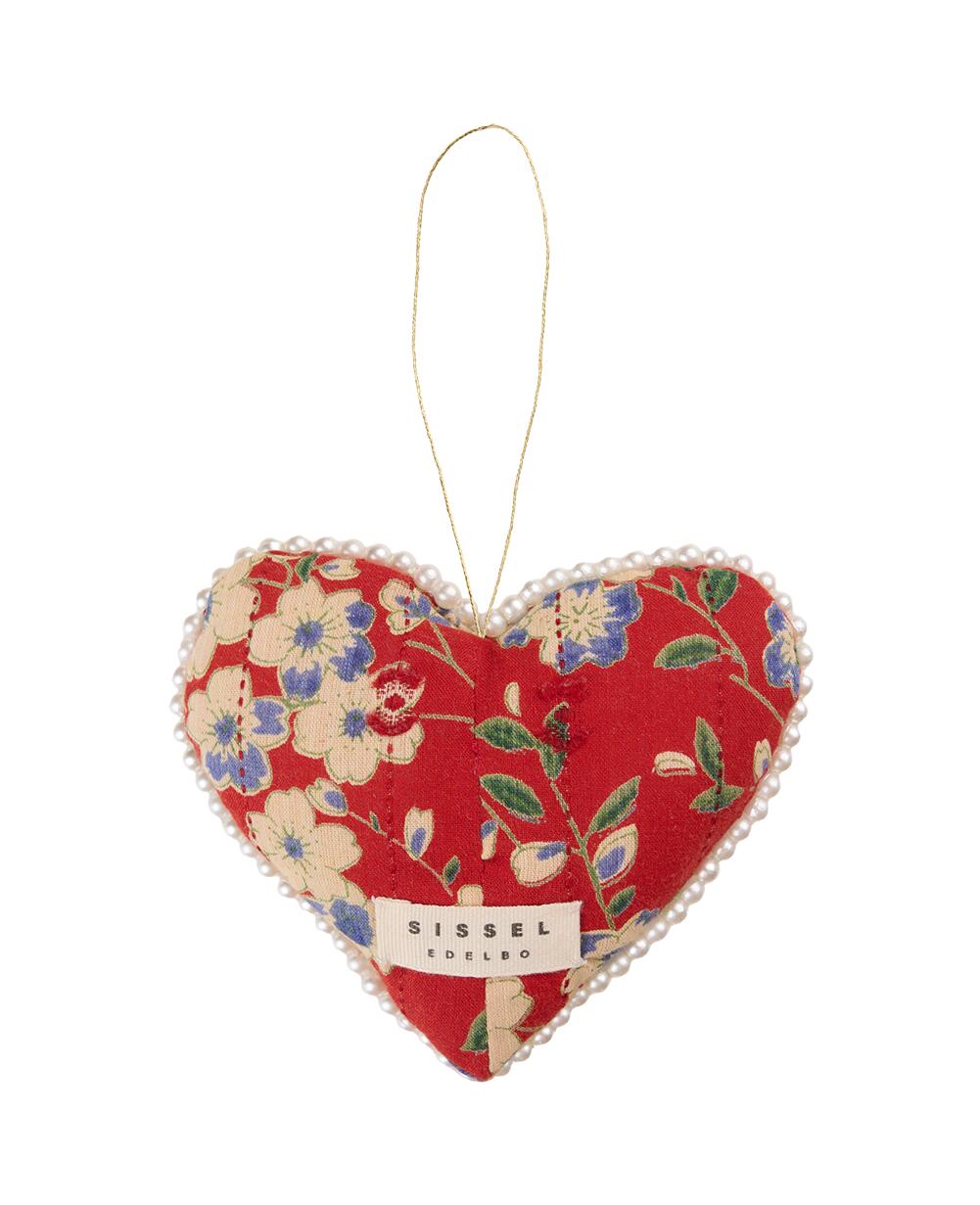 Pearl of Hearts juleophæng - Red Floral