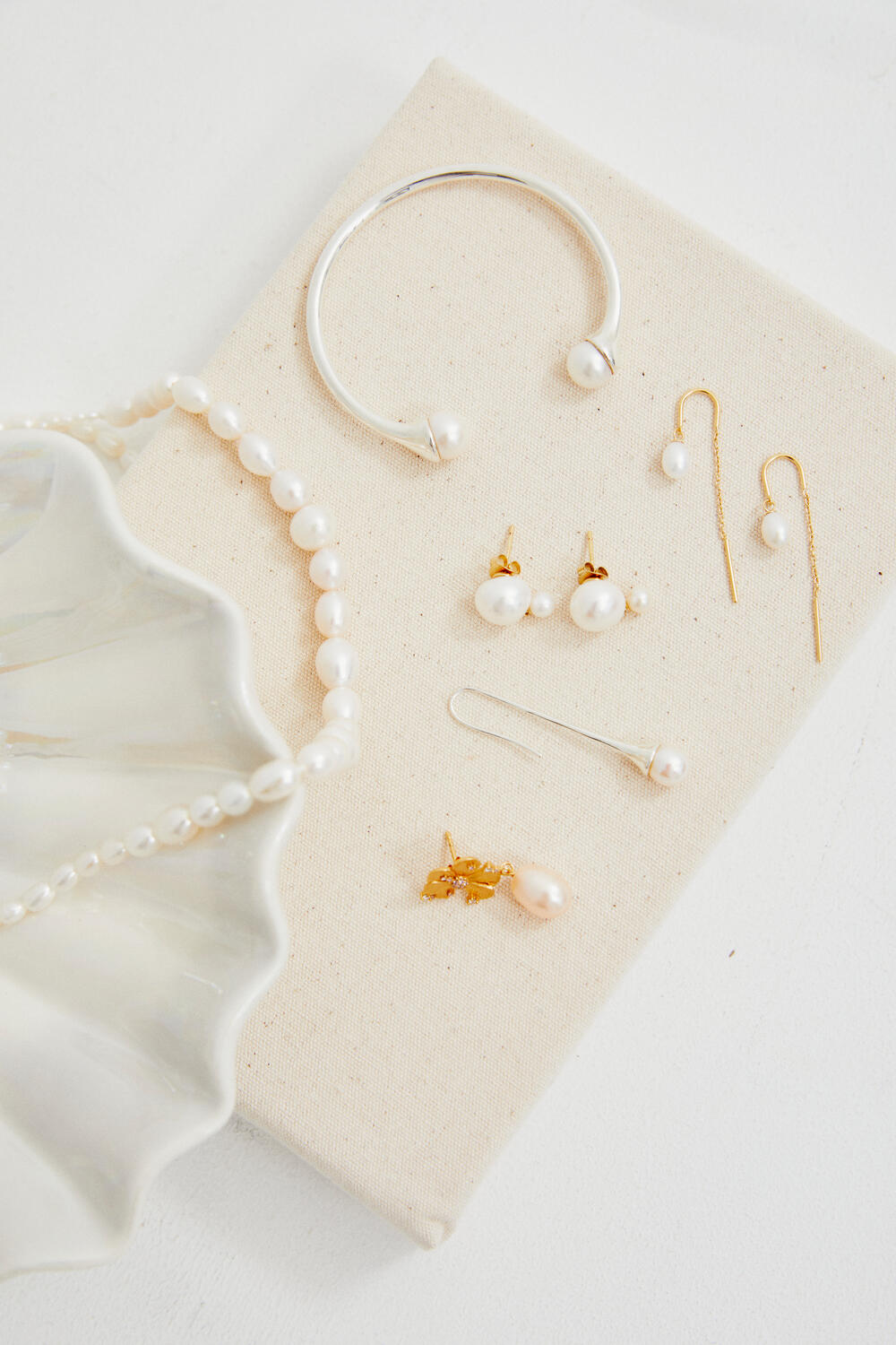 Cloud perlehalskæde - forgyldt