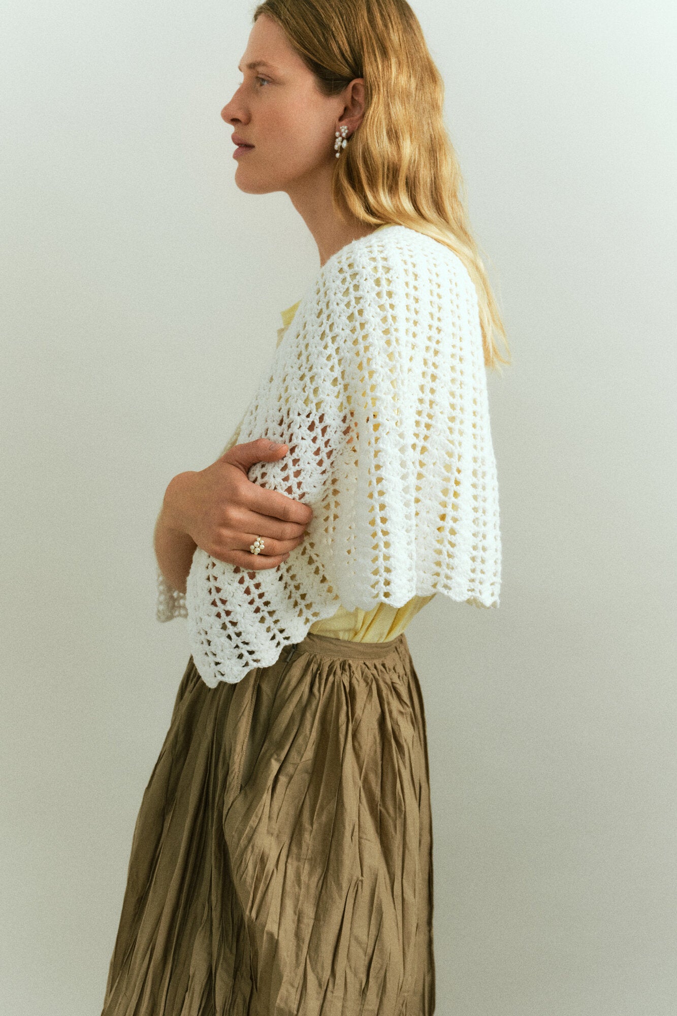 Blossom øreringe - forgyldt