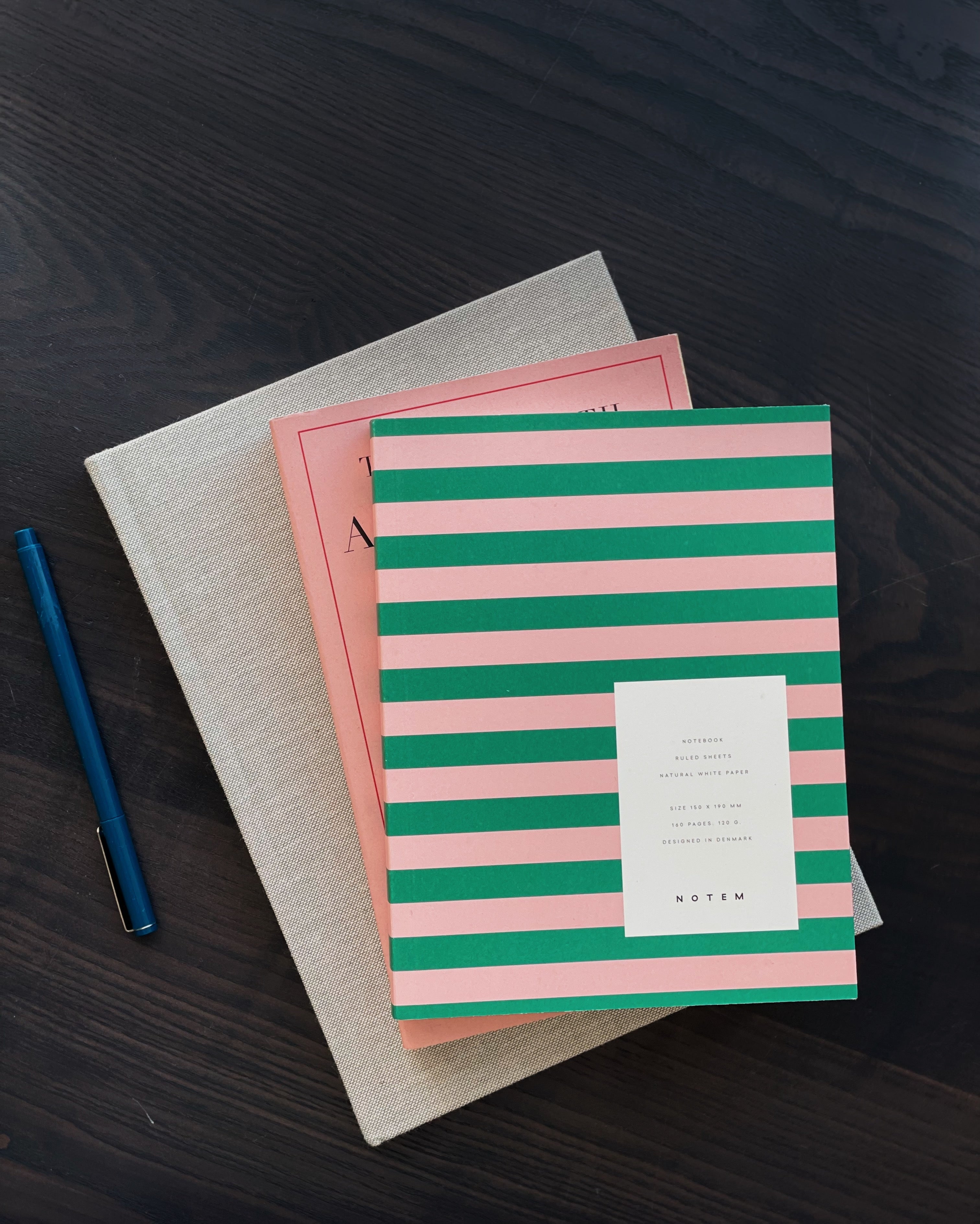 UMA Flat Lay notesbog, medium - Green & Rose