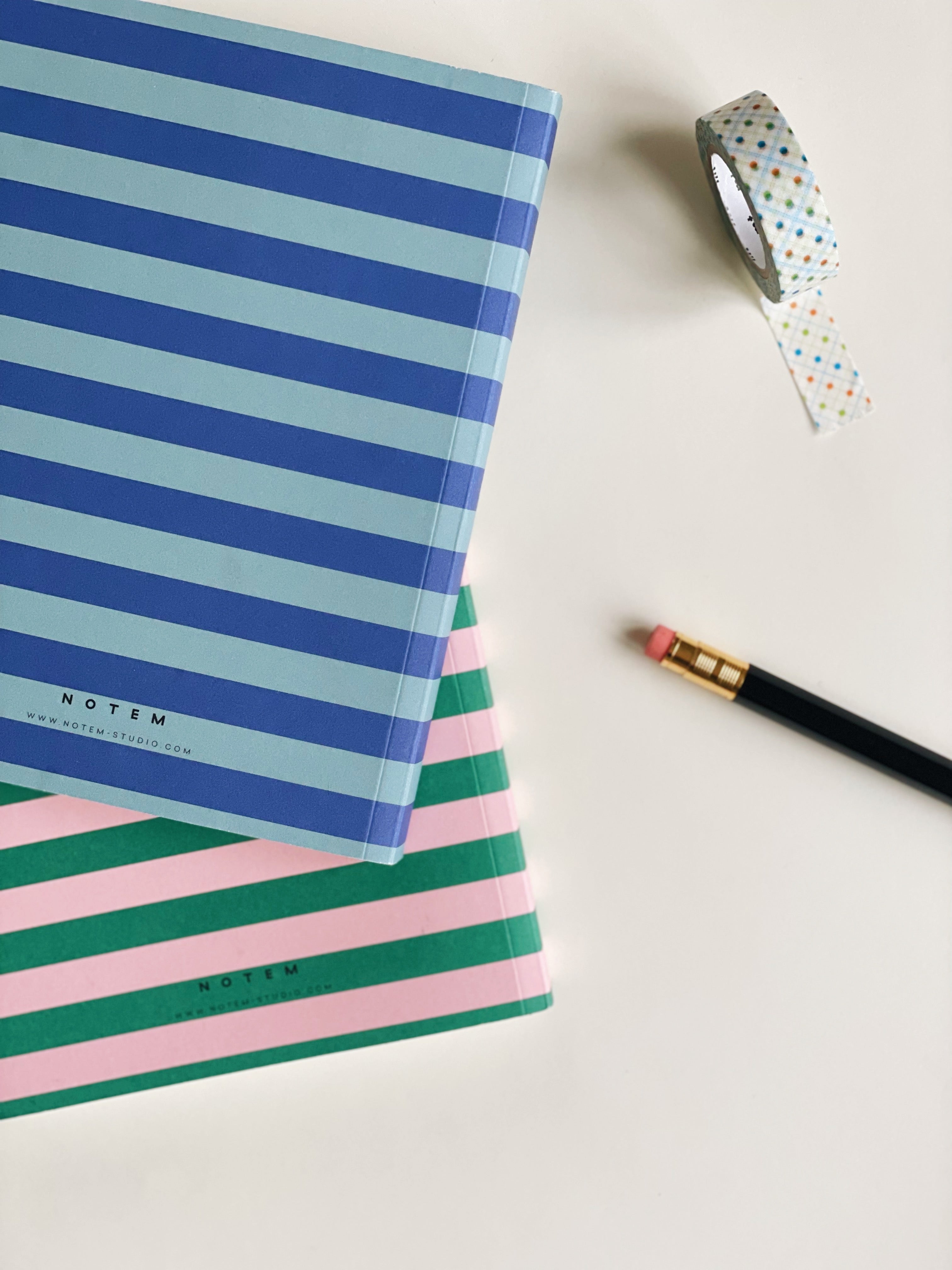UMA Flat Lay notesbog, medium - Green & Rose