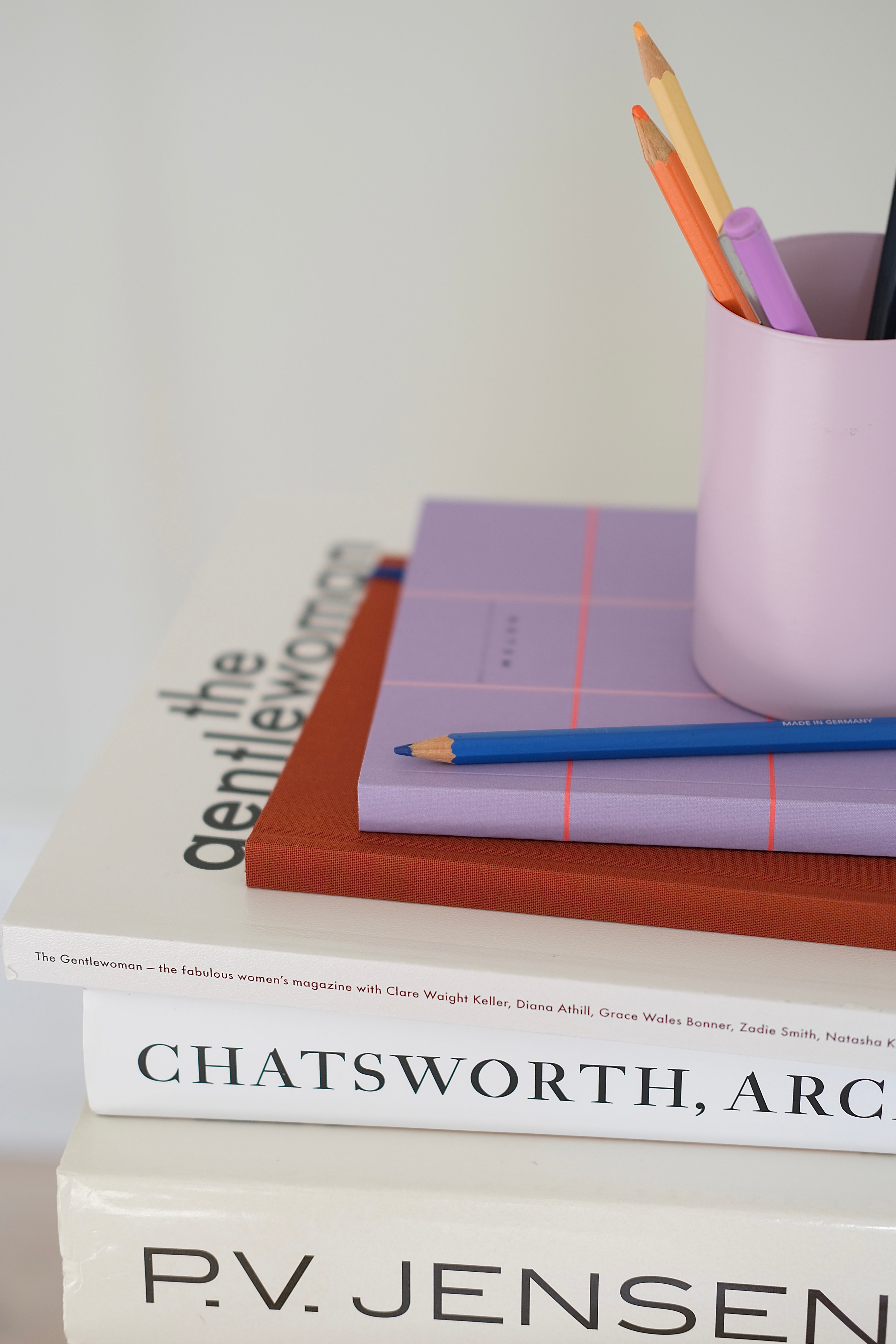 UMA Flat Lay notesbog, small - Lavender Check