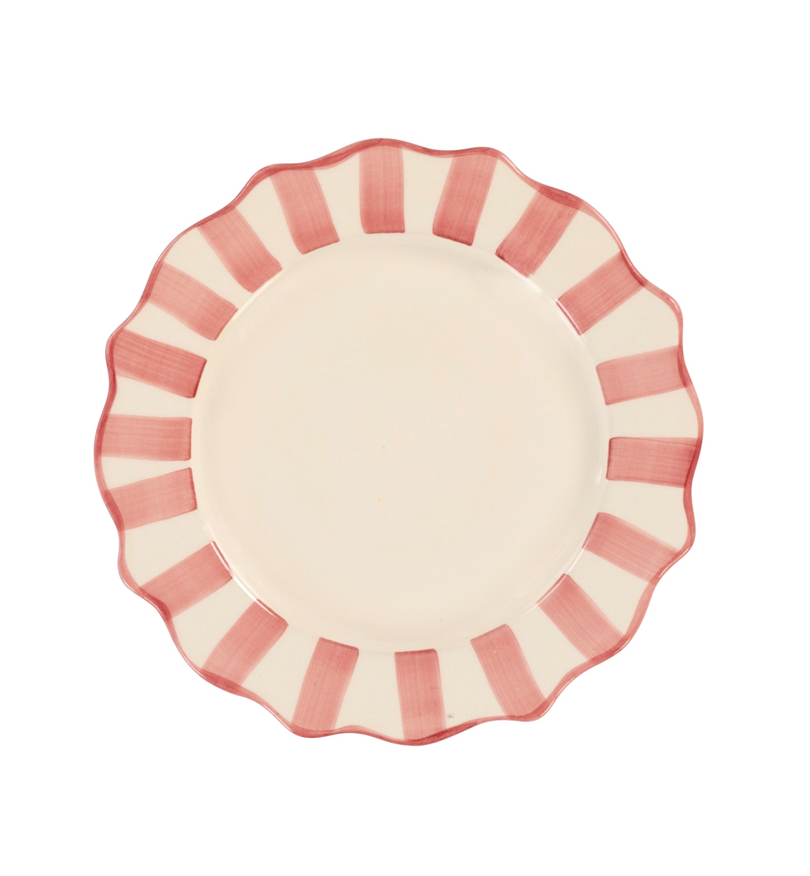 Pink Scalloped middagstallerken, Pink - Ø27 cm