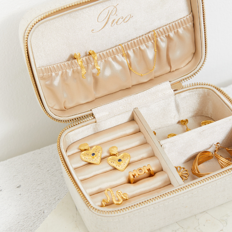 Bellis øreringe, small - forgyldt