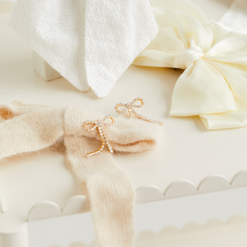 Arco Large Crystal ørestikker - forgyldt