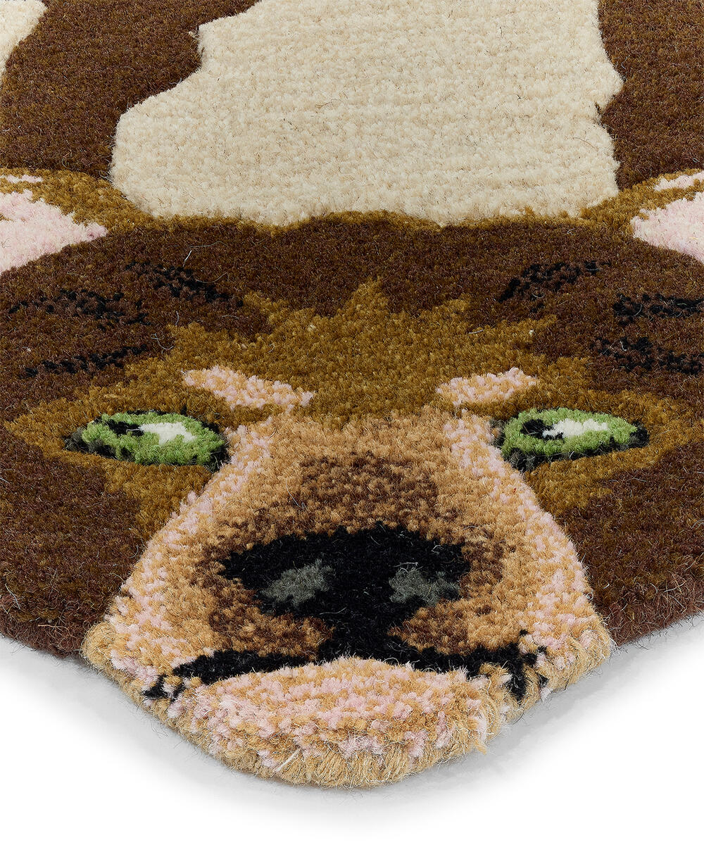 Quin Bear gulvtæppe, Small - brun