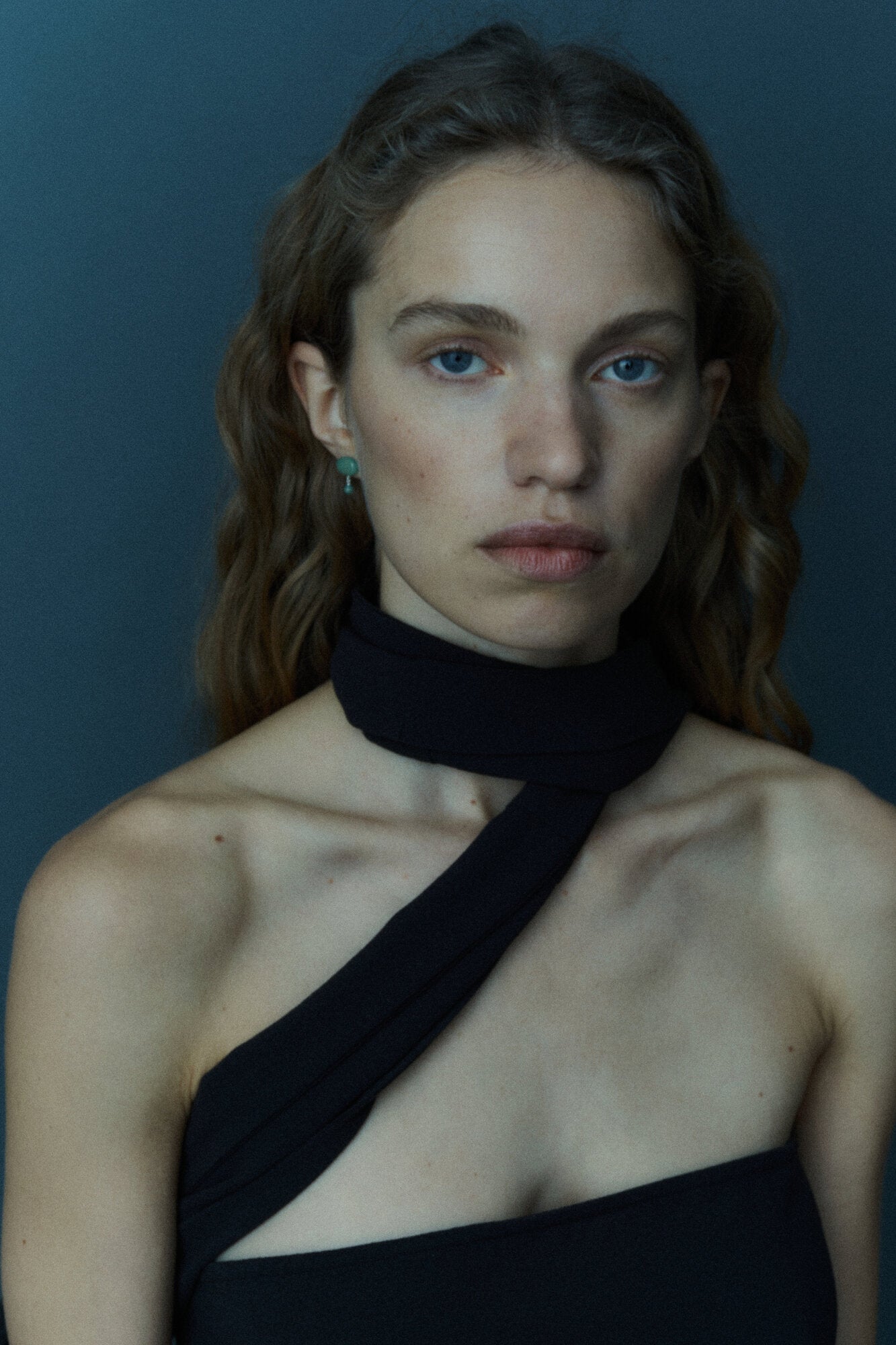 Dagny ørestikker - sølvbelagt/grøn