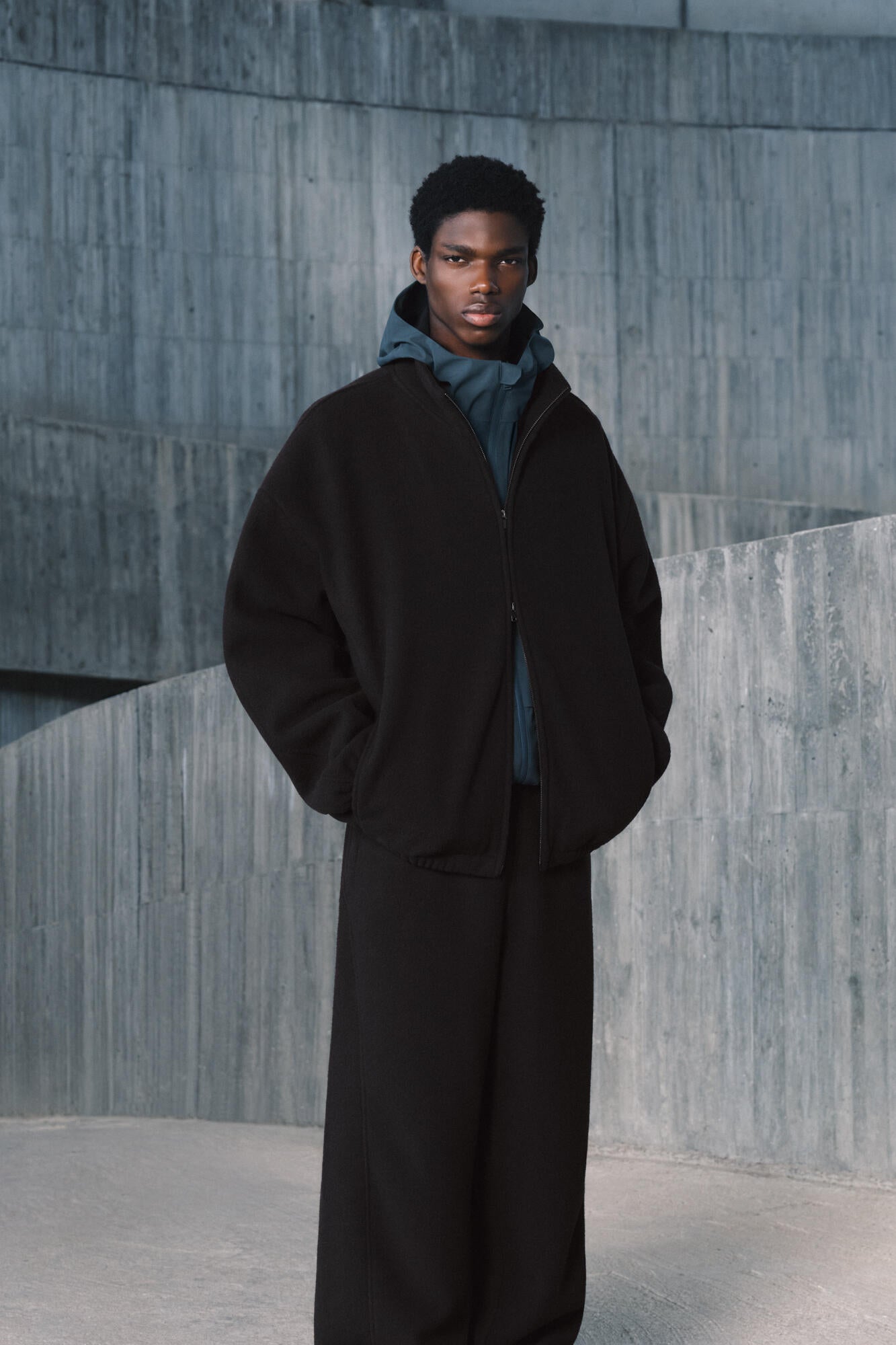 Fleece Zip jakke - Bark